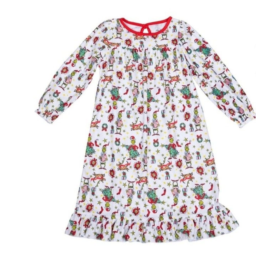 Dr. Seuss Grinch Who Stole Christmas Girls Nightgown Dress SZ 2T